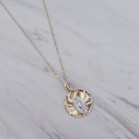 Two Tone Our Lady Insignia Necklace