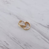 Gold Crusted Hoop Earrings