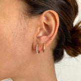 Mini Stone Huggies Earrings