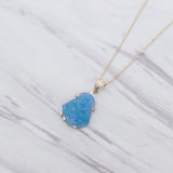 Blue Jade Buddha Necklace