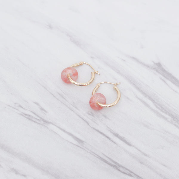 Strawberry Quartz Earrings