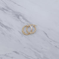Mini Crusted Bubble Hoop Earrings