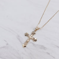 Diamond Cut Cross II Necklace
