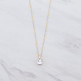 Princess Cut Stone Necklace