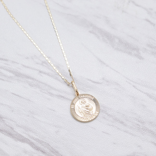 Gold St. Jude Pendant Necklace