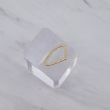 V Beaded Stackable Band Ring