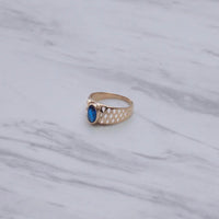 Sapphire Oval II Pinky Ring