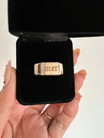 Large Initial Square Signet Ring