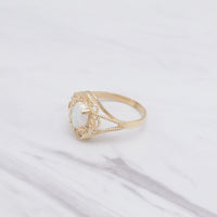 Opal Labyrinth Ring