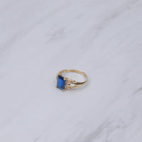 Sapphire Square Ring