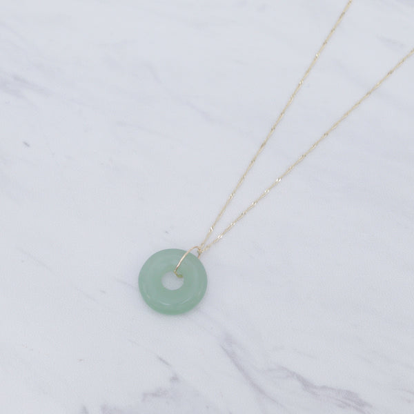 Jade Bi Disc Necklace