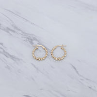 Mini Crusted Bubble Hoop Earrings