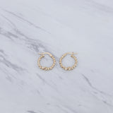 Mini Crusted Bubble Hoop Earrings