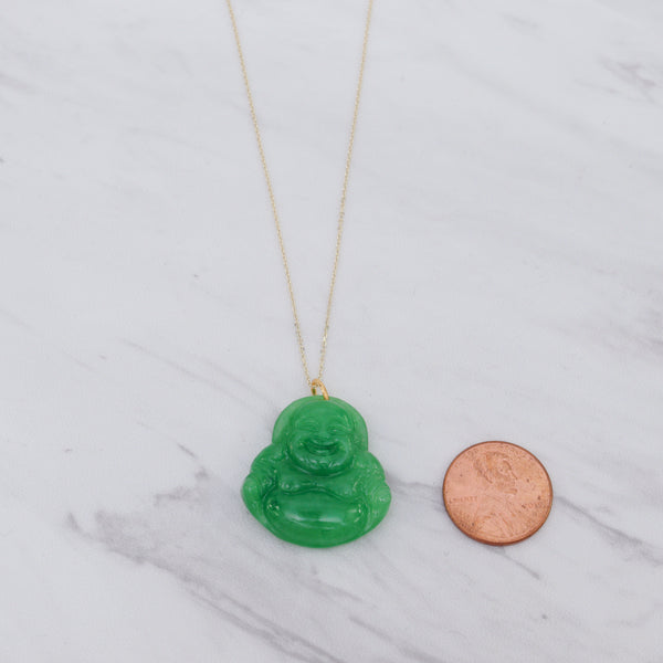 Natural Jade Laughing Buddha Necklace – TamTak
