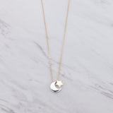 Two Tone Moon Star Necklace
