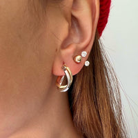 Two Tone Twirl Earrings