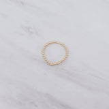 V Beaded Stackable Band Ring