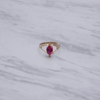 Pink Stone Cameo Ring