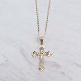 Diamond Cut Cross II Necklace