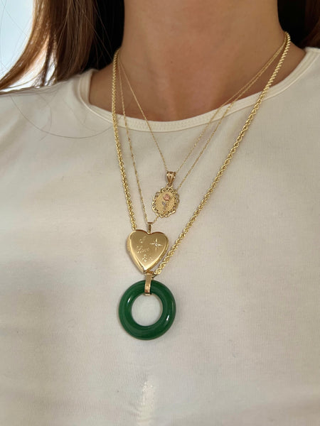 Jade hot sale ring necklace