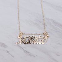 Name Plate Script with Diamond Cuts
