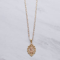 Our Lady Diamond Labyrinth Necklace