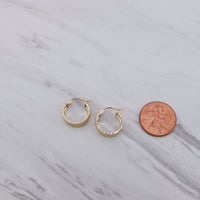 Gold Crusted Hoop Earrings