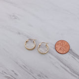 Gold Crusted Hoop Earrings