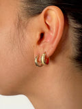 Gold Crusted Hoop Earrings